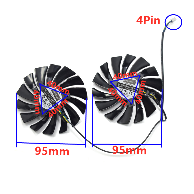 2Pcs 95mm PLD10010S12HH Video  - Cpu Fan 评论和价格
