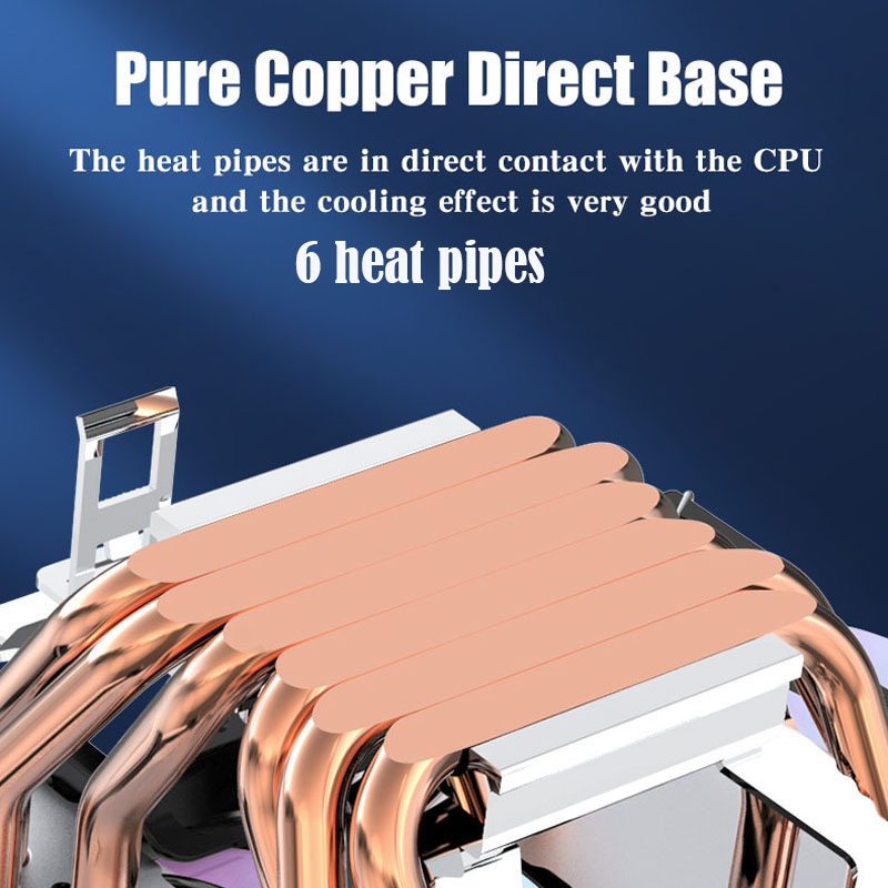 6 Heat Pipe CPU Cooler 4Pin PW - Cpu Heatsink 评论和价格