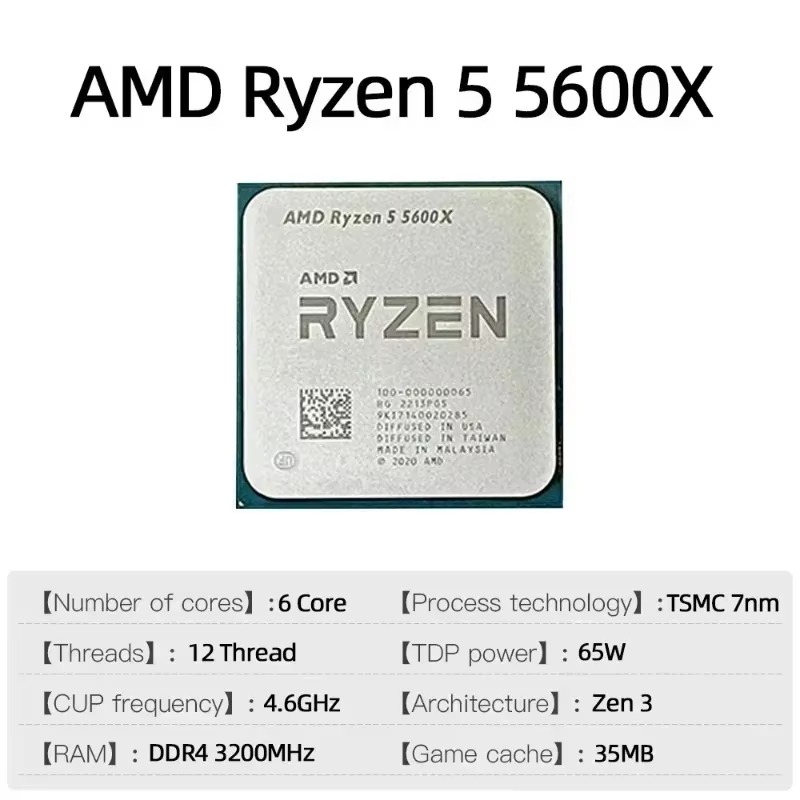 AMD Ryzen 5 5600X 3.7GHz 6 Cor - Cpu Cooler 评论和价格
