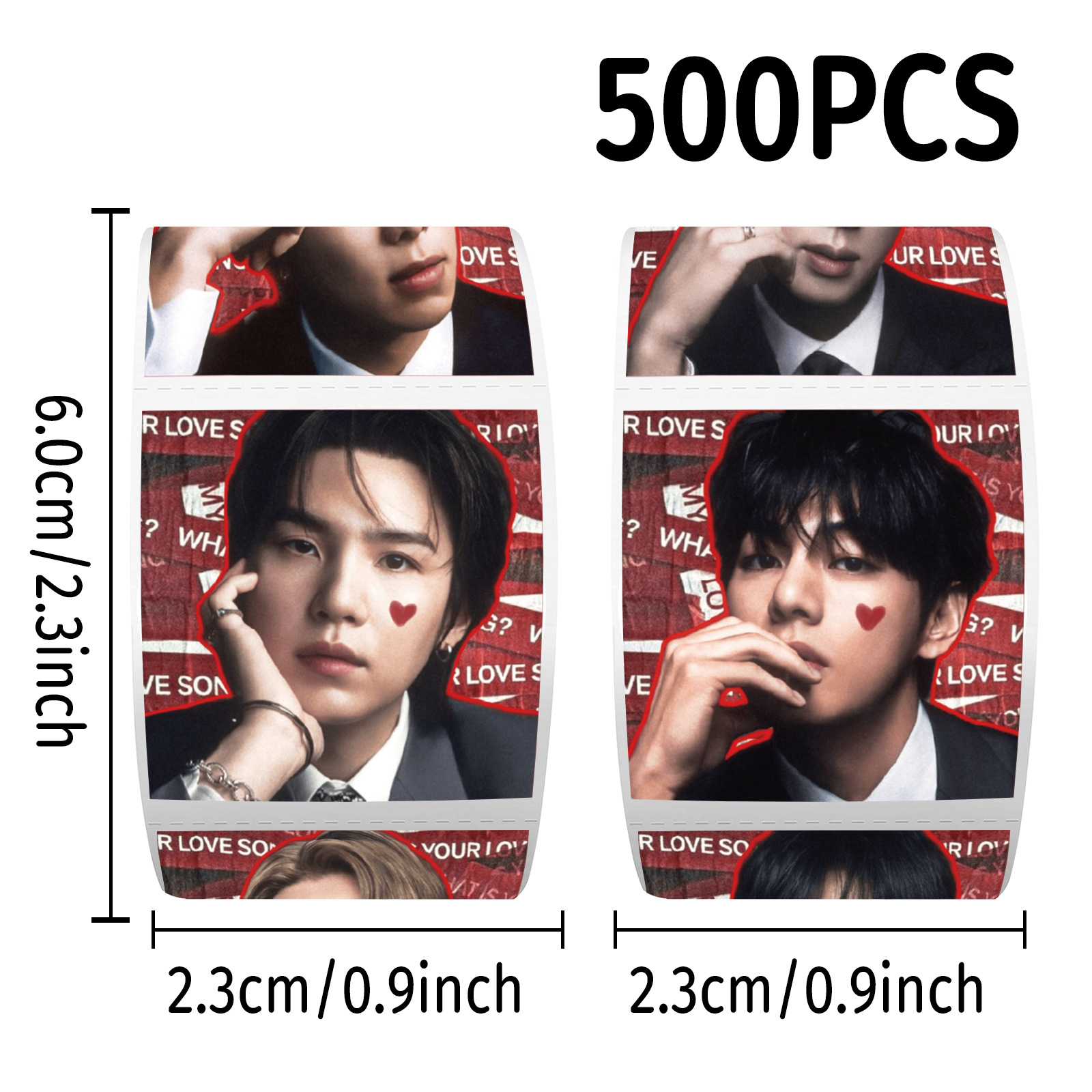 K-pop BTS Roll Stickers 500Pcs - Case Fan 评论和价格