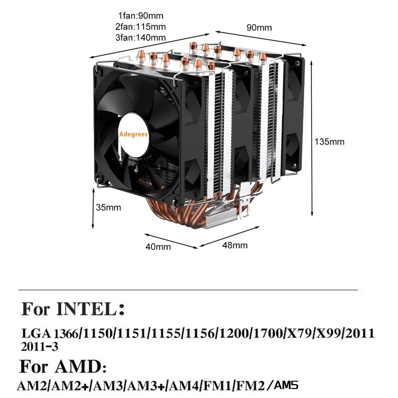 6 Heat Pipe CPU Air Cooler 4Pi - Cpu Heatsink 评论和价格